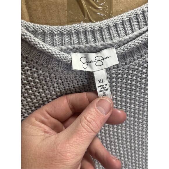 Jessica Simpson Women's Cream Light Grayish Color Sweater Size XL - Picture 3 of 9